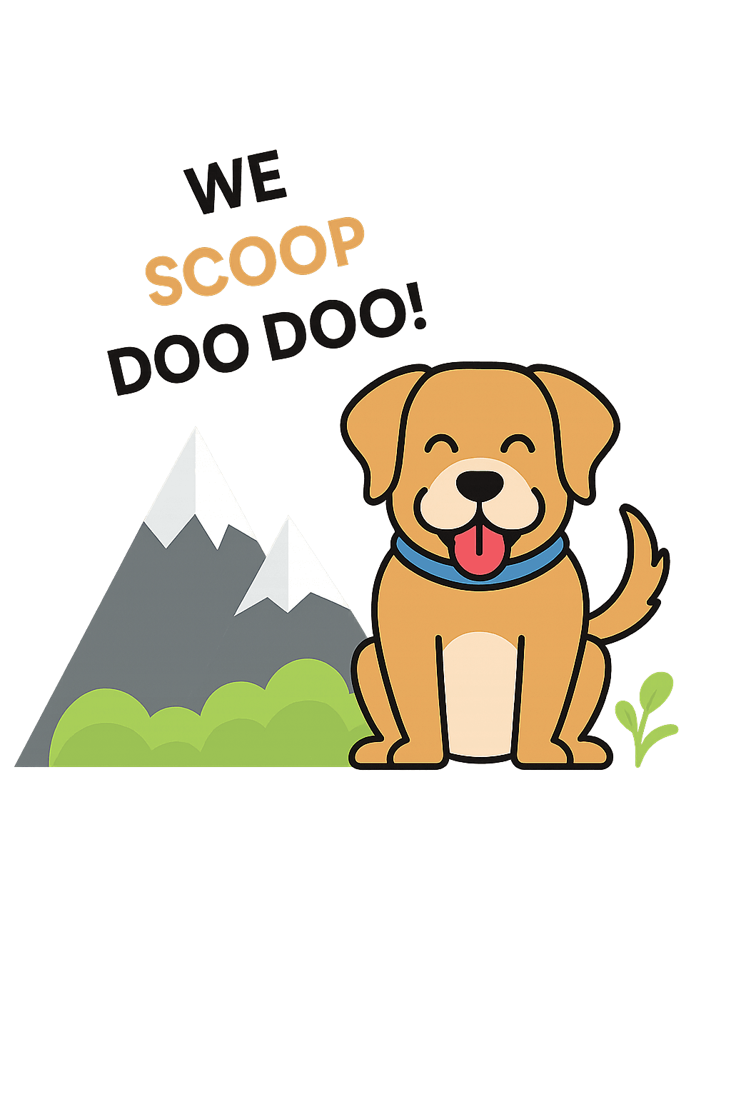 Dog with mountains background